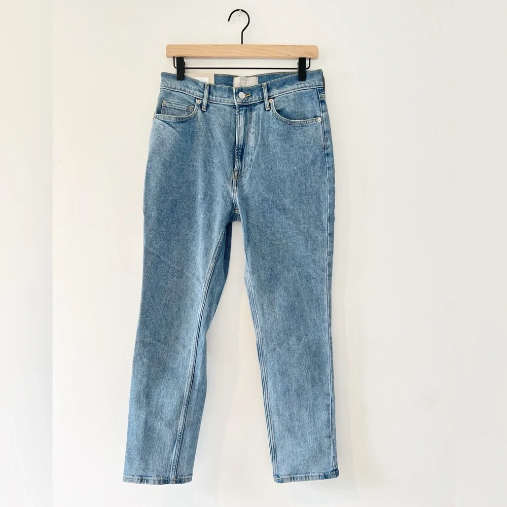 NWT Everlane The Original‎ Cheeky Cotton Jean Stone Washed Sky 27 Straight Crop